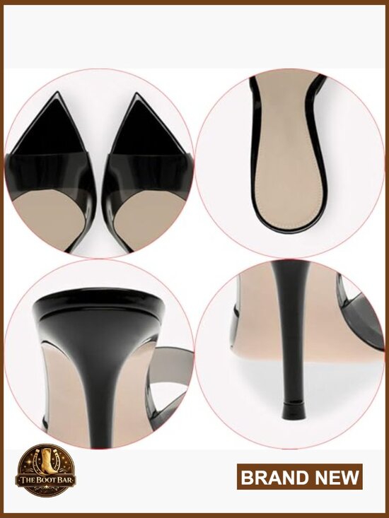 Amazon.com | Clear Pointed Toe Slingback Stiletto Sandals  Stiletto Heel Slingback Sandals Pointed Toe Dress Slides